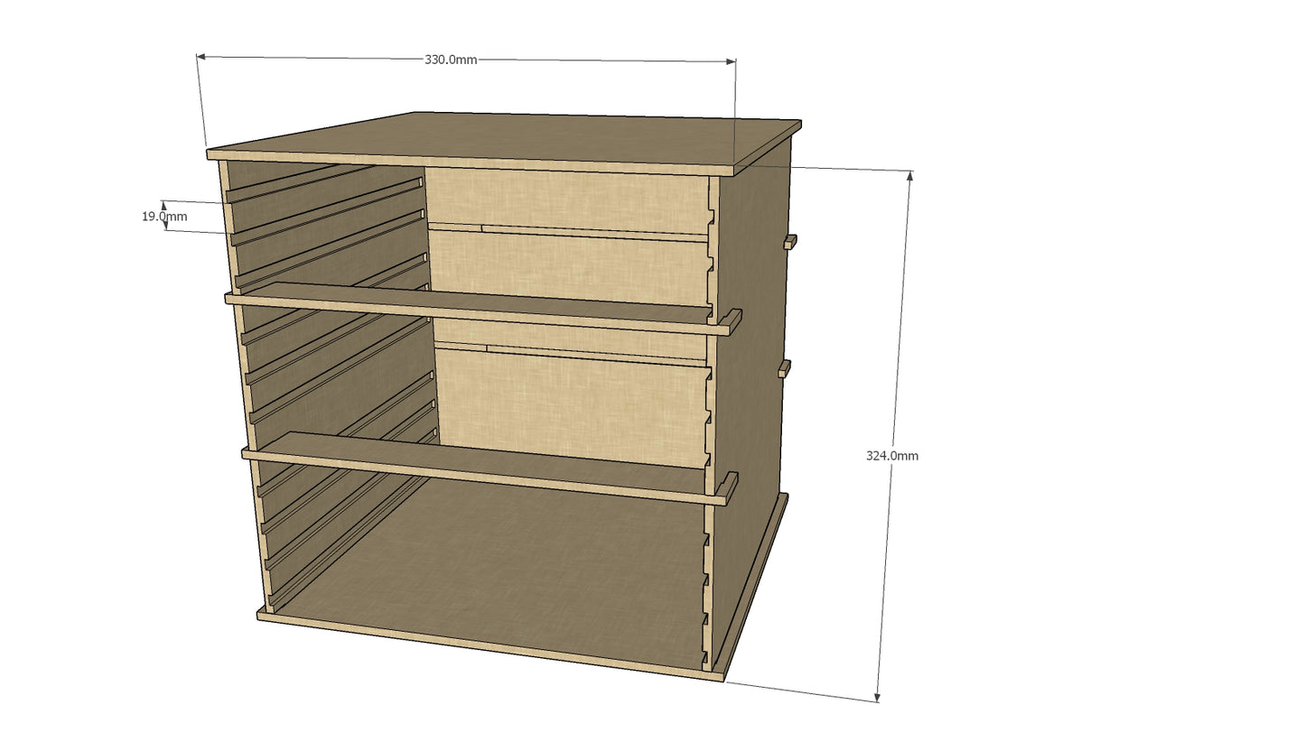 10 Tray Metal Die Storage Unit