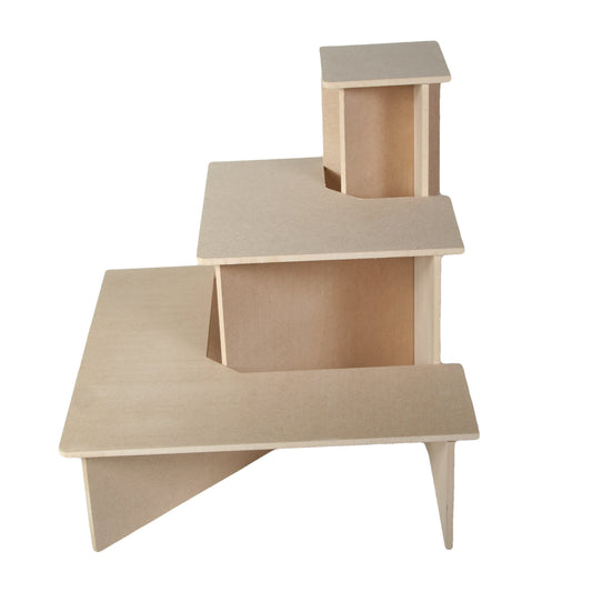 3 Tier Corner Display Stand Square